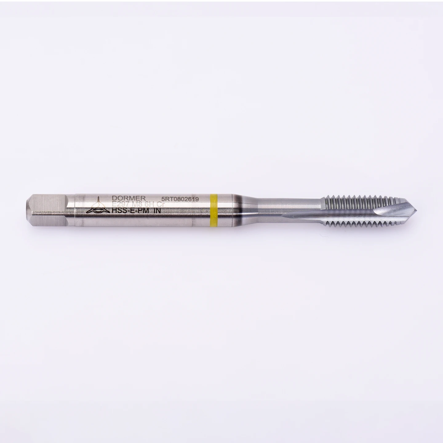 For DORMER Yellow Shark Line Spiral Tip Tap Die Shiny Chrome Plated M8 SBR HRC 58-62 3-Year Warranty