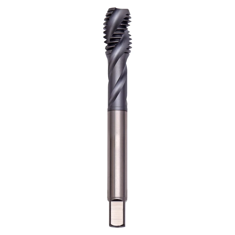 KEUECNC Tiain Coated Hrc 58-62 Hardened Cobalt-Containing Spiral Machine Tap Stainless Steel Fine Thread Left Cutting Blind Hole