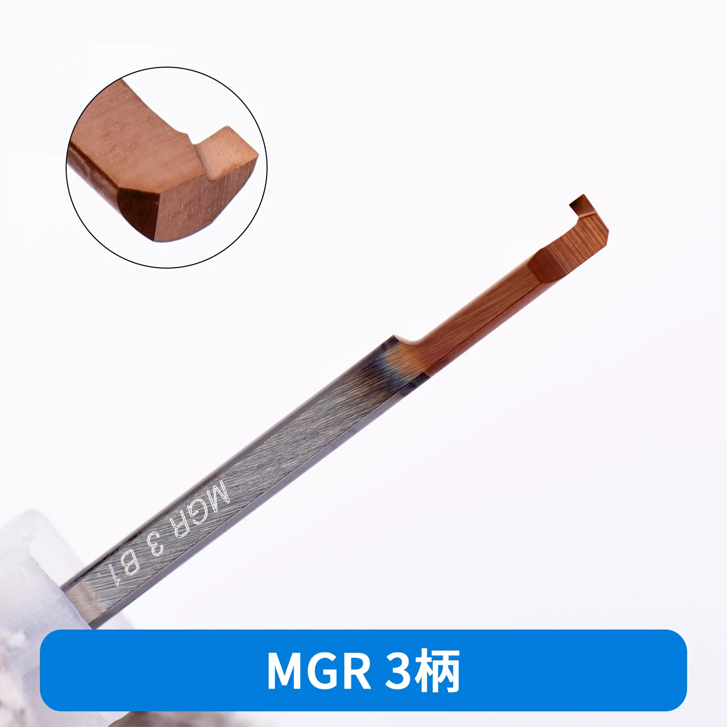 KEUE CNC Tungsten Steel Coated Groove Cutter Shaft MGR 3B0.5 L10 H0.6 0.5mm Effective Cutting Depth 3-Year Warranty ODM