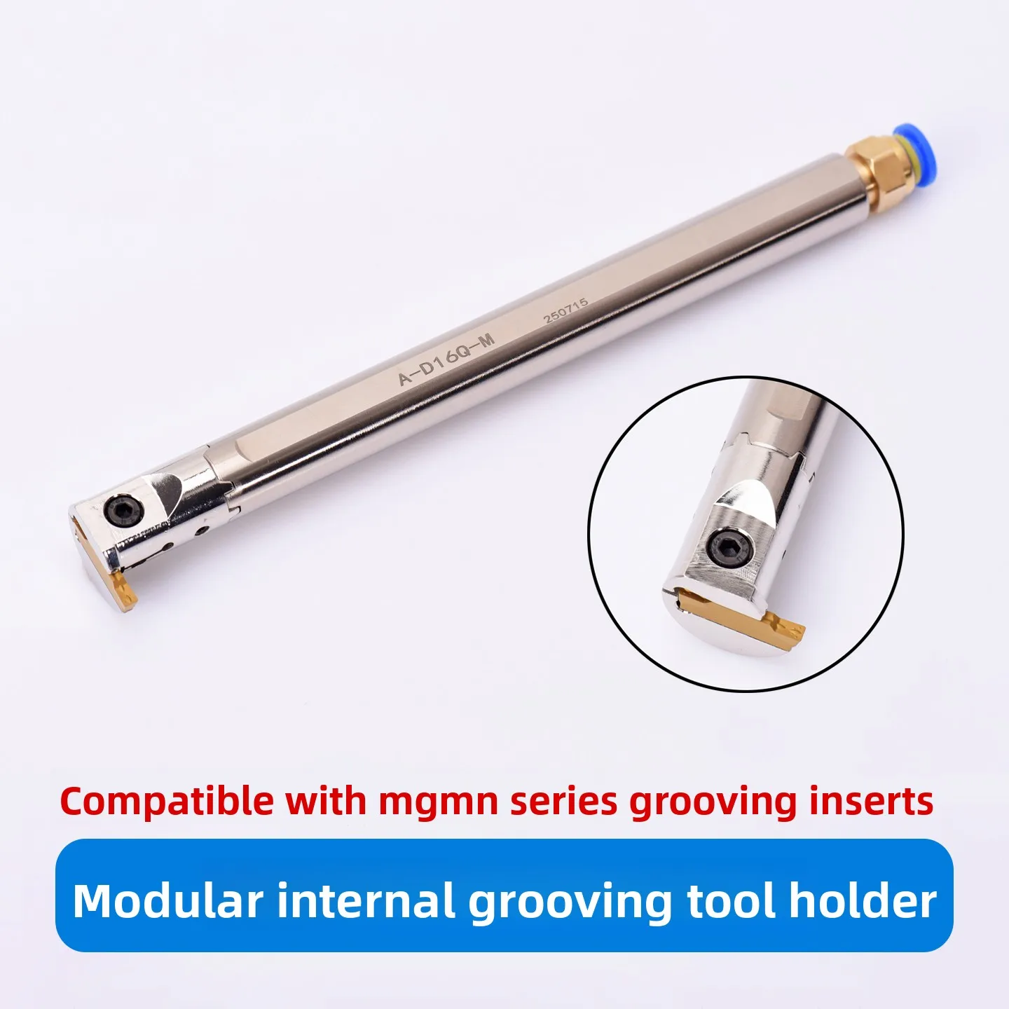 KEUE CNC HRC60 Internal Cooling Square Grooving Tool Holder MGIVR/MGIVL A-MGMN Interchangeable Head Split Tool 10mm Blade