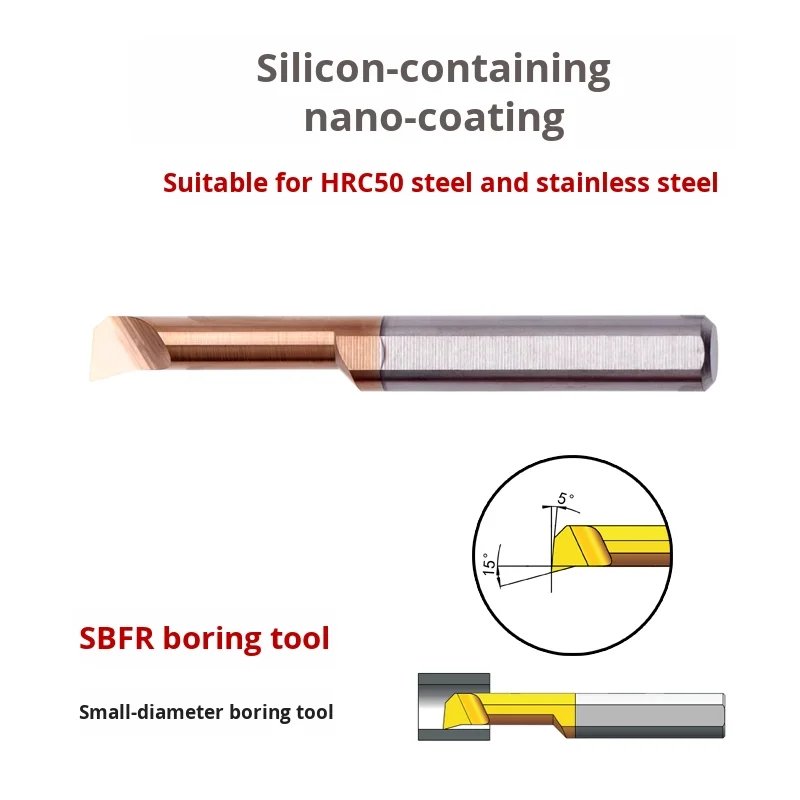 10% KEUE CNC SBFR MNR60200R020-D6 Tungsten Steel Small Bore Boring Tool Carbide Centering Machine 0.001mm Precision 3-Year