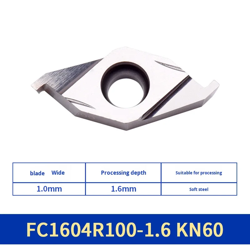 KEUE CNC CNC End Face Turning Tool External Groove Insert FC1604R200 ED Section Groove Tool China Origin Uncoated 3-Year