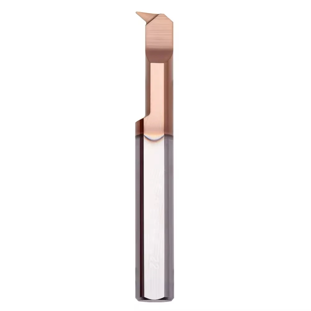 KEUE CNC Precision Tungsten Steel Internal Boring Tool MQR 4R0.2 L15 for Small Bore Machining 2.5-8mm Diameter