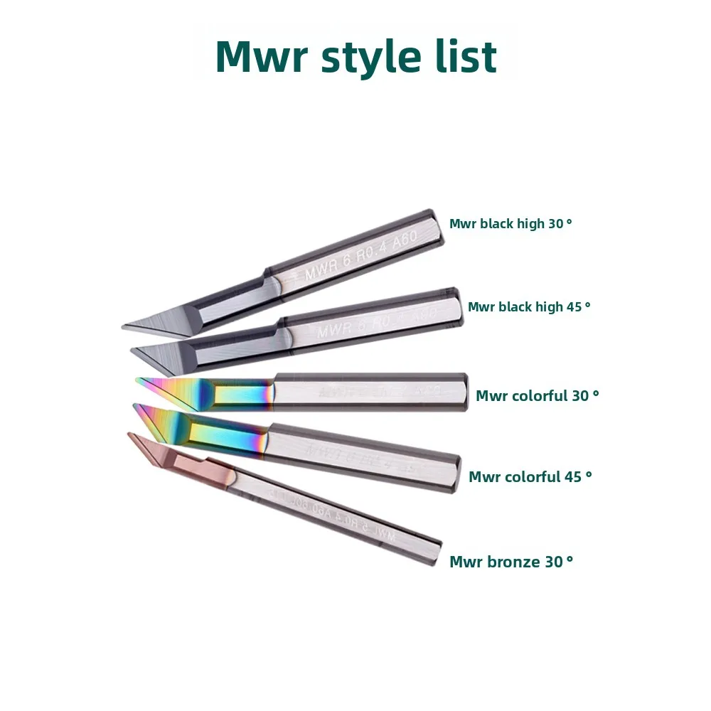 MWR Solid Tungsten Steel Micro Small Diameter Internal Hole Cutter Boring Tools with Chamfer for Internal Hole Cutting