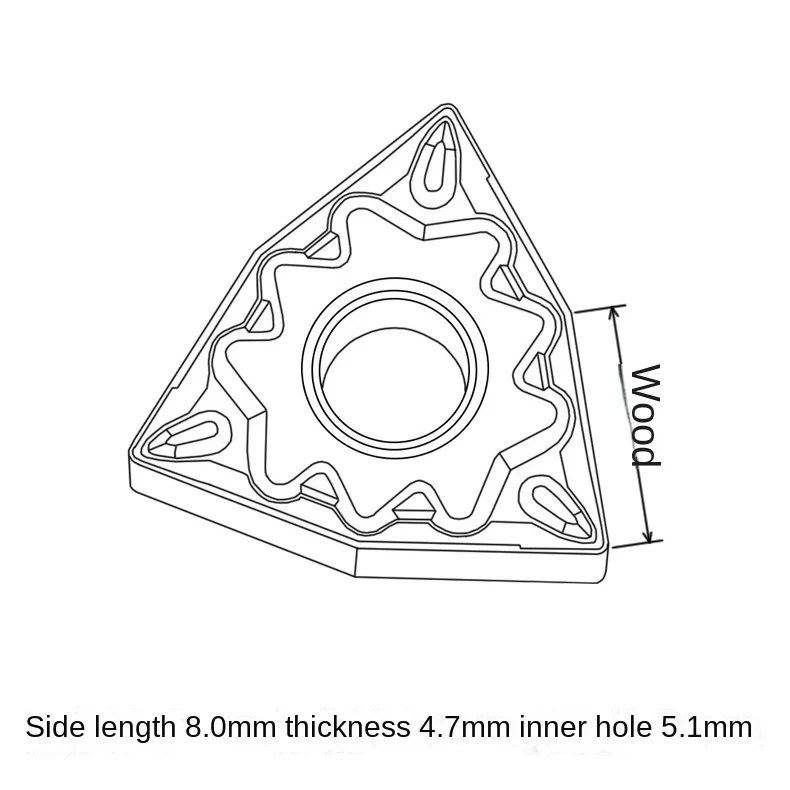 Steel Parts Special Blade WNMG080408-HQ CA5525 KM2 025 240 Chip Breaking Effect Is Good