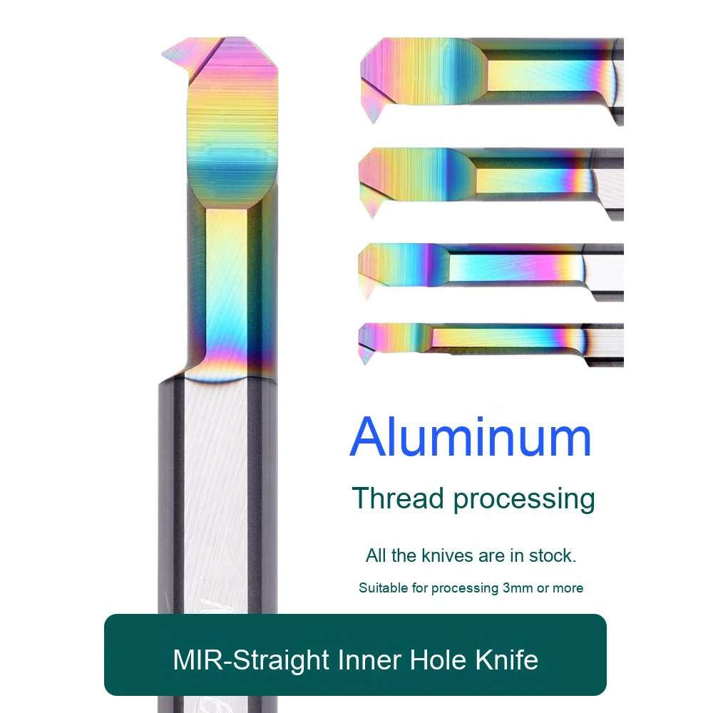 DLC Coated Carbide Internal Thread Knife High Gloss Finish Precision Tool for Copper/Aluminum Mir 5A60 L22 Small Tool Turning