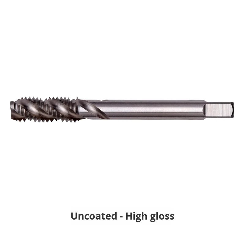 KEUECNC Tiain Coated Hrc 58-62 Hardened Cobalt-Containing Spiral Machine Tap Stainless Steel Fine Thread Left Cutting Blind Hole
