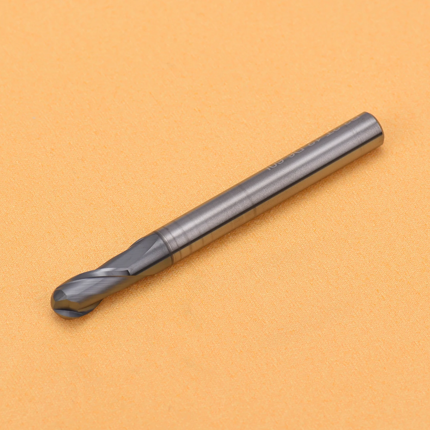 Super Hard 68 Degree 2-Edge Die Steel Quenched Tungsten Alloy Ball Head R4 R3-2T-12-D6-60L Custom ODM Milling Cutter