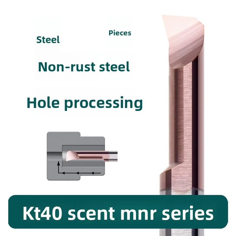 KANGMINGJIAN Small Diameter Micro Boring Cutter KT40 MNR Rod Tungsten Steel Inner Hole Boring Tool 3-Year Warranty