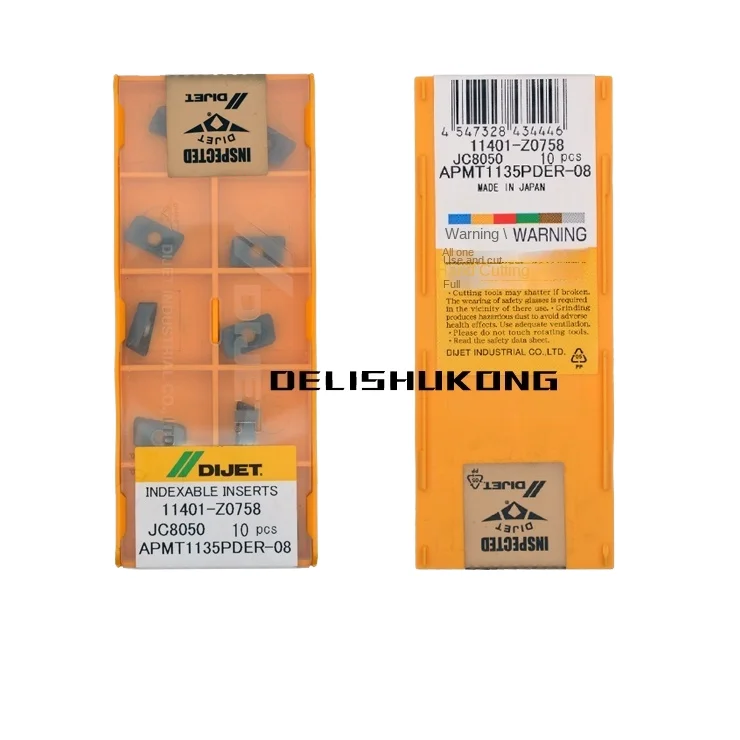 China Daijie Dijet Turning Insert Tialn Coated 45HRC Round APMT1135PDER-08 JC8050 20R0.8 for Turning Center