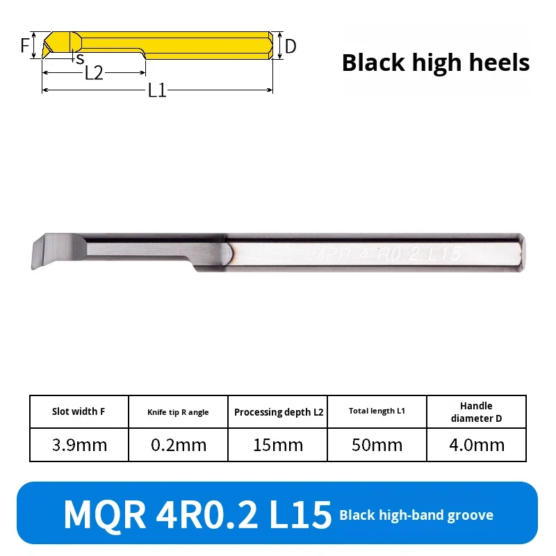 KEUE CNC Carbide Small Diameter Internal Boring Tool Profiling Processing Mqr 6R0.2 L22 Black High Coating 3-Year Warranty