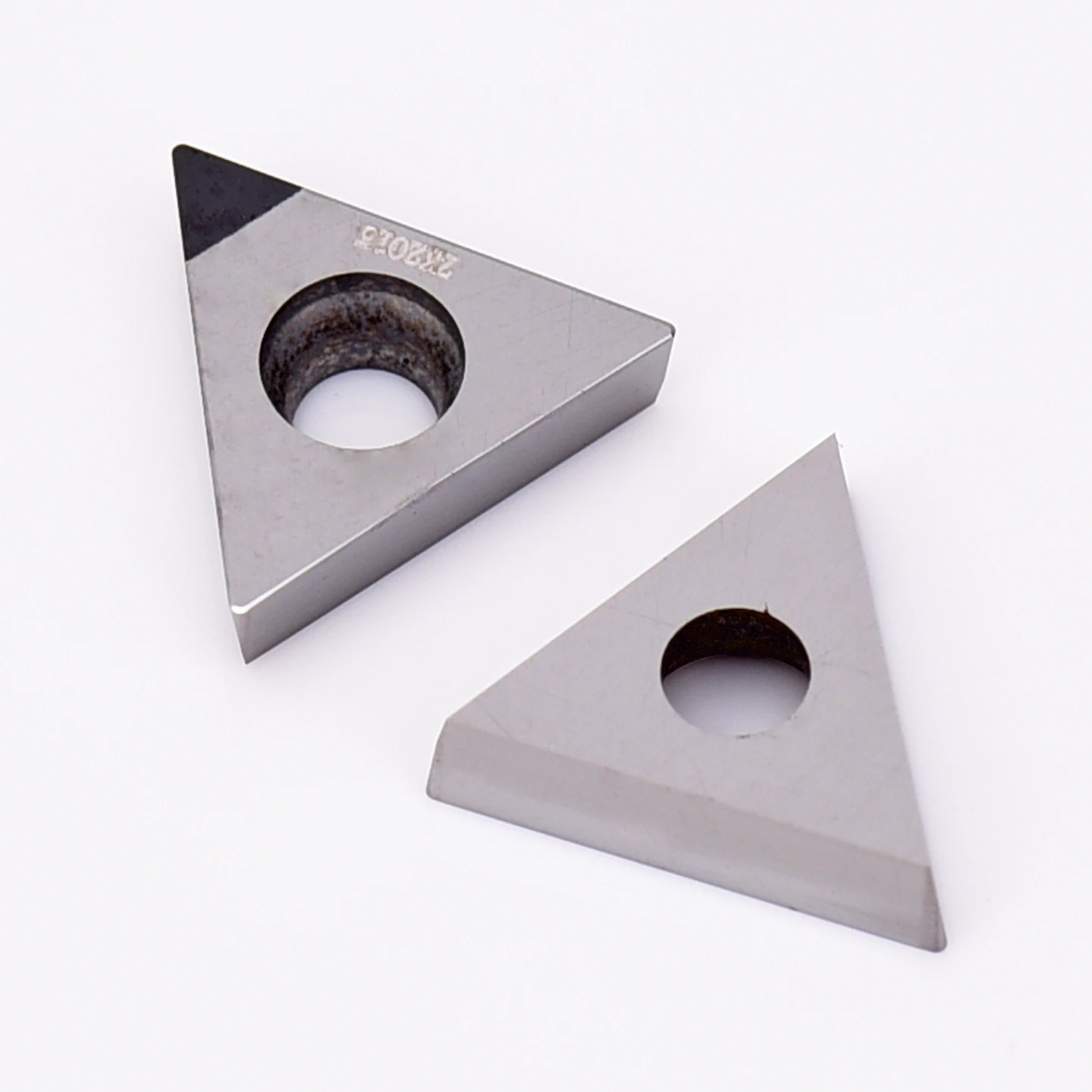 TCGW090202 PVD-Coated CBN Blade High Brightness Triangle Shape Model 090204-1-ZK2015 for Cast Iron High Performance Turning Tool