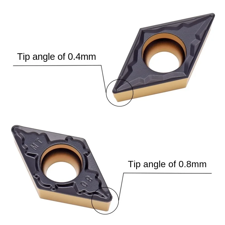 Blade Tungsten Steel Metric Counterbore Hex Shank Knife Grain DCMT11T304/08 Outer Circle Inner Hole Lathe Alloy Bright Finish