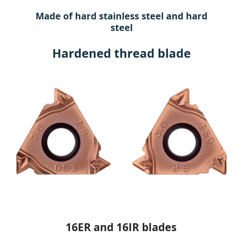 CNC Stainless Steel Internal External Thread Inserts Wear-Resistant 16ERM AG60 OP9125C PCD CBN Processing For Hard Turning Tool