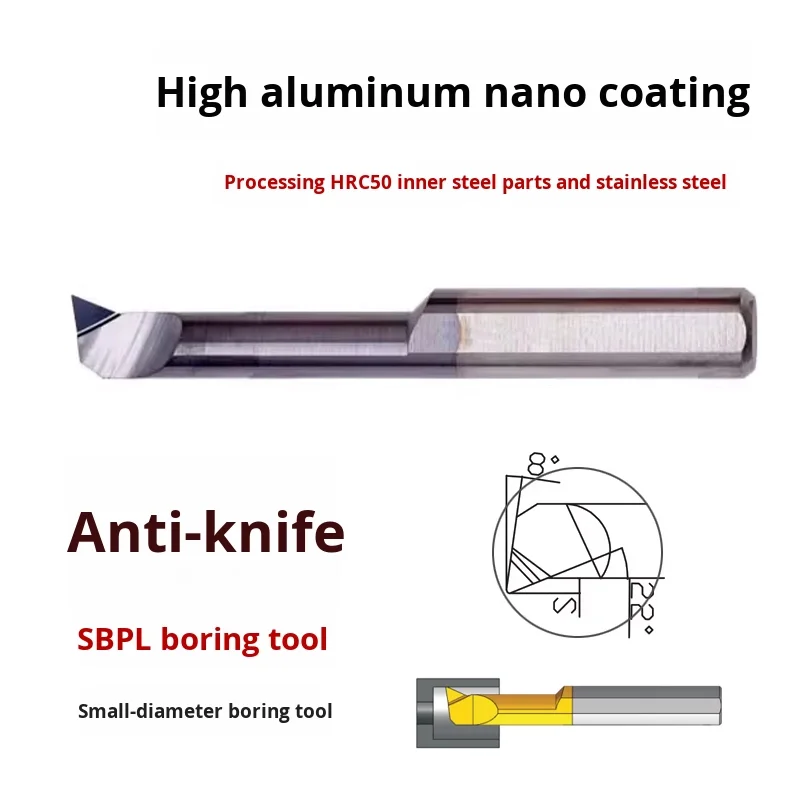KEUE CNC Small Hole Diameter Tungsten Steel Reverse Boring Tool Anti-Seismic Internal Hole 4mm Precision 0.01mm Cat40 Taper
