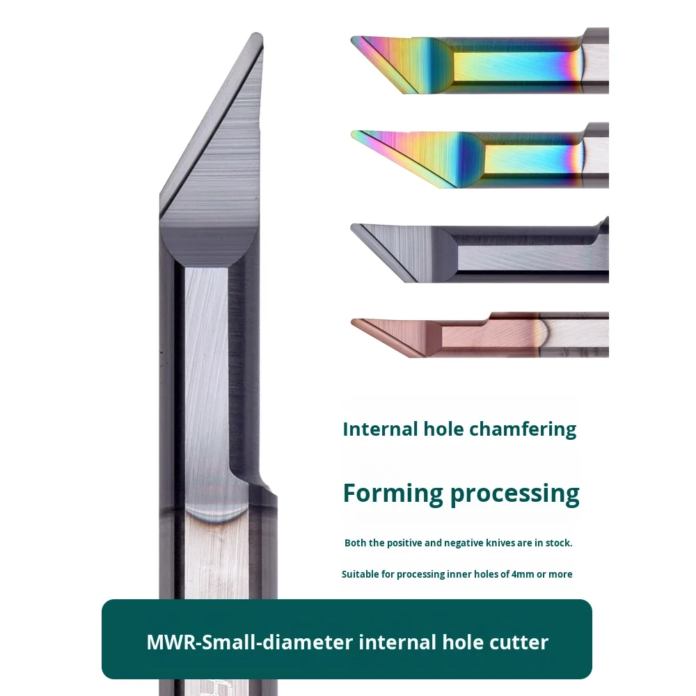 MWR Solid Tungsten Steel Micro Small Diameter Internal Hole Cutter Boring Tools with Chamfer for Internal Hole Cutting