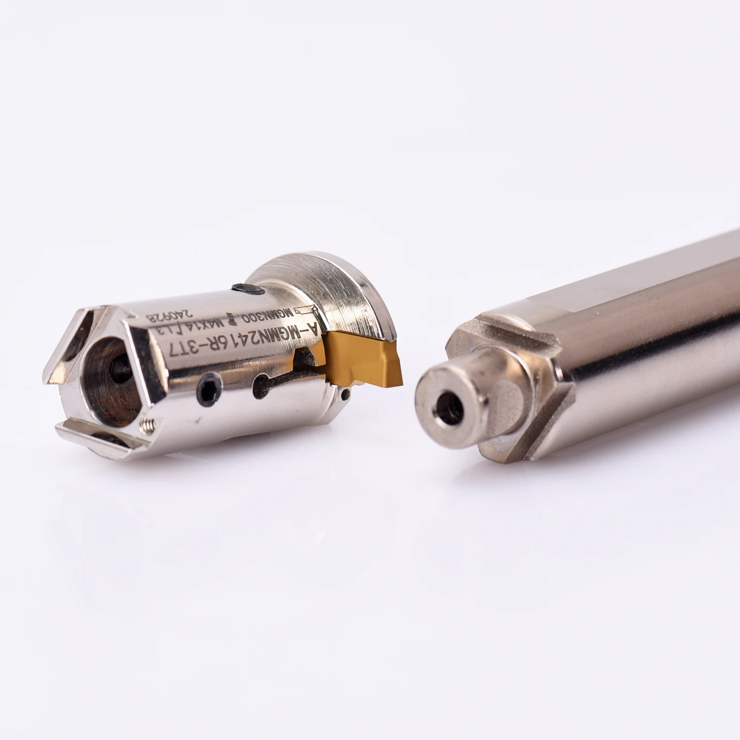 KEUE CNC HRC60 Internal Cooling Square Grooving Tool Holder MGIVR/MGIVL A-MGMN Interchangeable Head Split Tool 10mm Blade