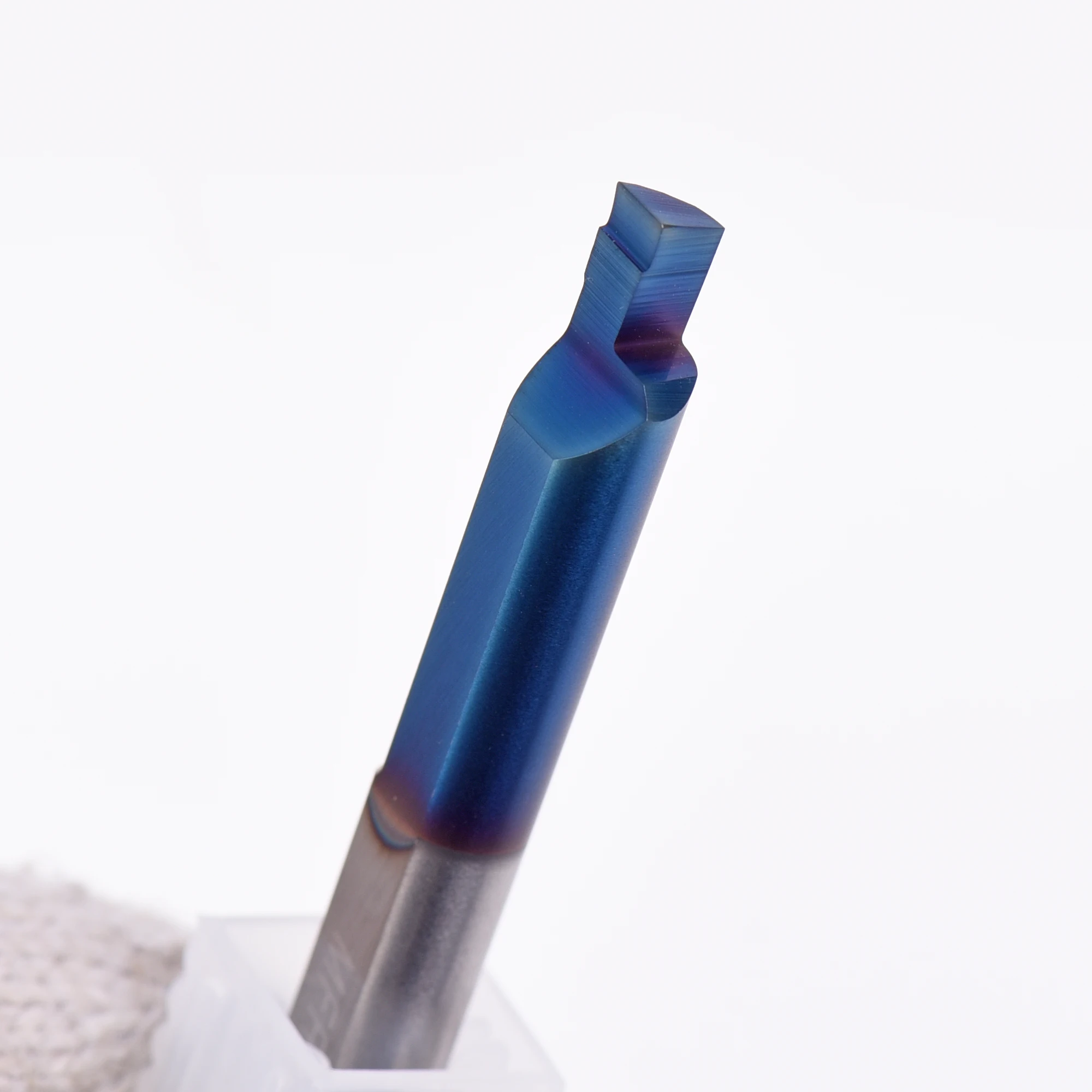 High Nano Blue Tungsten Steel End Face Grooving Knife Mfr 6B2.0 L22 Boxed CVD High Hardness 60HRC KEUE CNC Machining Center