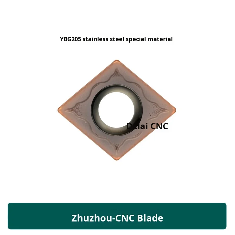 Zhuzhou Square CNC Blade CCMT09T304-EM YBG205 Stainless Steel Processing Blade Internal Hole Blade