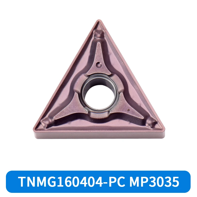 TNMG160404-PC MP3035 Zhuzhou Sol Stainless Steel Titanium Alloy Triangle Roughing Inserts HRC92 6.0mm Blade