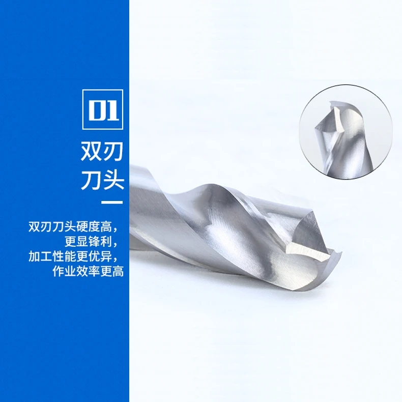 Dongfei Solid Carbide Spot Drill Bit Tungsten Steel Twist Sizes 1-10mm Bright Uncoated for Nonferrous Metals 3-Year Warranty