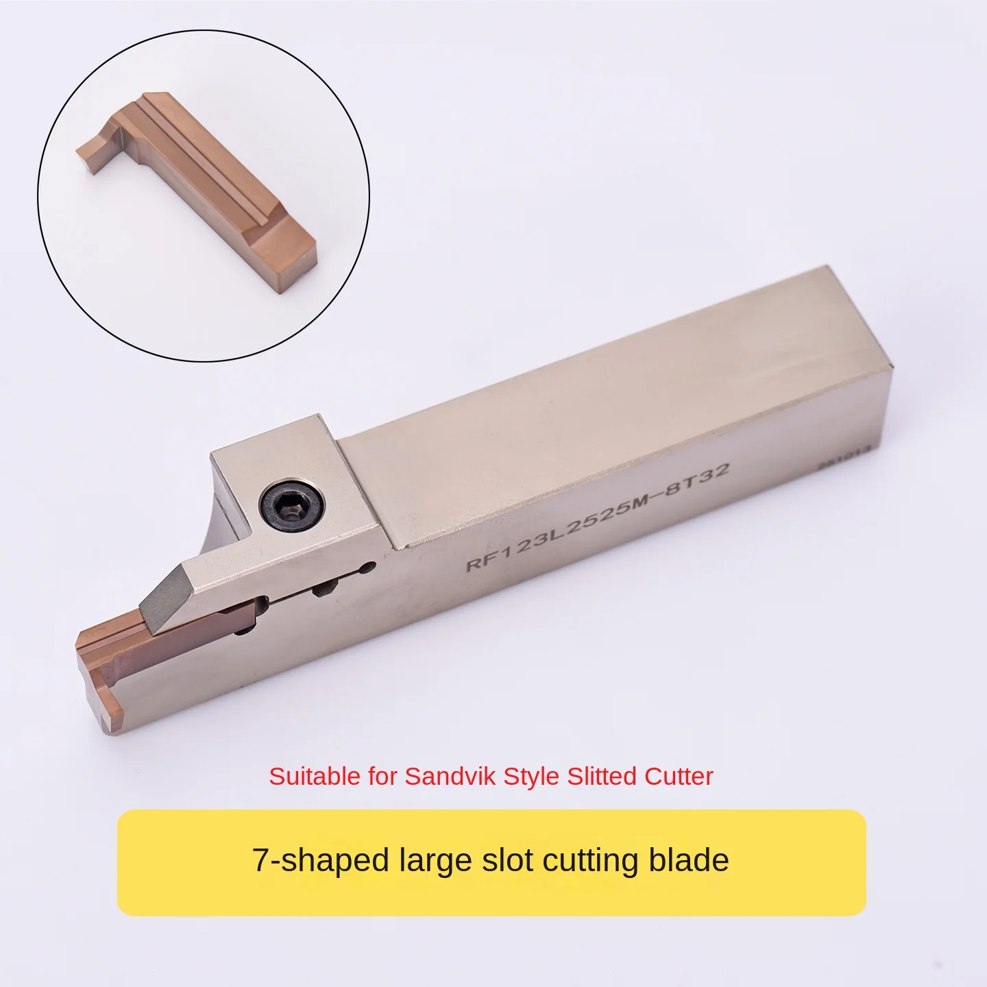 KEUE CNC OEM 7-shaped Groove Cutter End Face Plane Cutting Blade Outer Circle RF123L2525M-8T32