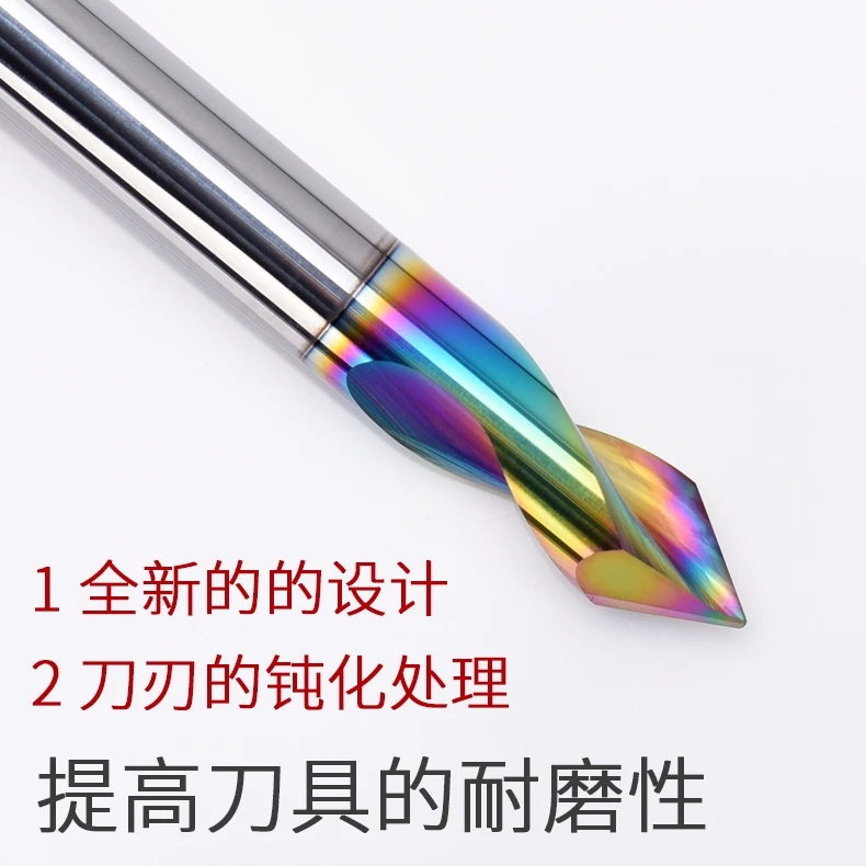 KEUE CNC 90-degree 120 60 Centering Spot Drills for Seven-color Aluminum Bright Uncoated Round Shank 3-year Warranty