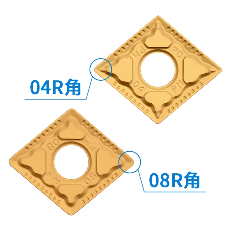 Zhuzhou OEM Inserts YBC251 CNMG120404-PM/120408 for Turning Center with Titanium Aluminum Nitride Coating