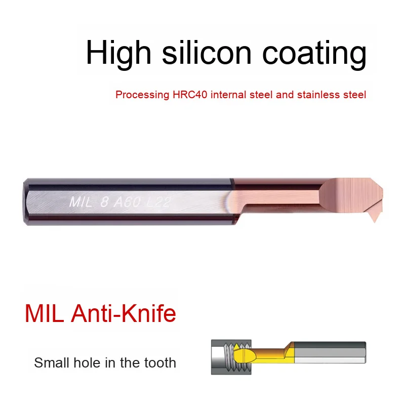 MIL 3A55 L10 Anti-55&deg; KEUE CNC Carbide Boring Tool Stainless St