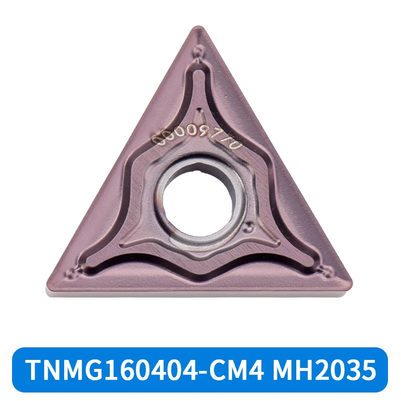 OEM Rough Machining Blade TNMG160404-CM4 MH2035 Zhuzhou Sol with Titanium Aluminum Nitride Coating 45HRC Hardness