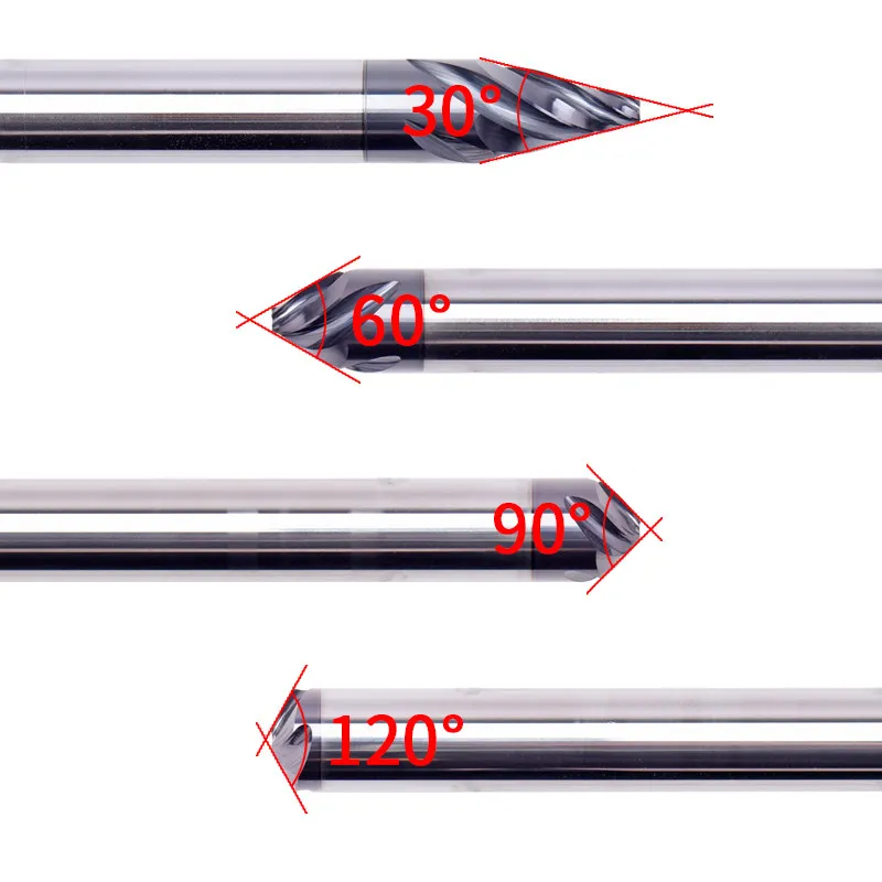 KEUE CNC Spiral Chamfering Cutter 30/60/90/120 Deburring Tungsten Steel Alloy Material Groove Chamferer ODM Customized
