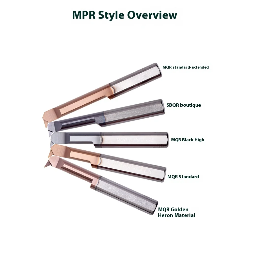 KEUE CNC Precision Tungsten Steel Internal Boring Tool MQR6R 0.2 L22 W 0.05in Precision 4mm Diameter 2-Flute Copper Cutting
