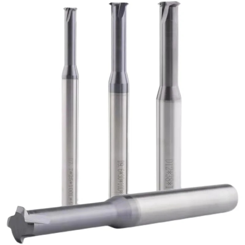 Carbide Single Tooth Extended Thread Milling Cutter 4 Flutes 35 Helix Altin Coated CNC Compatible 12mm Effective Length