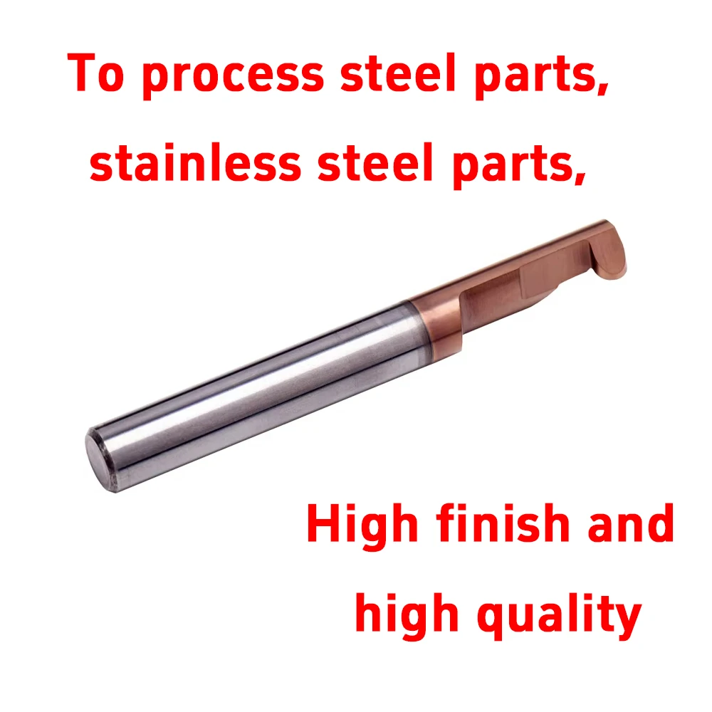 KEUE CNC High-Precision 0.001in Carbide 2-Flute Arc Groove Milling Cutter-4mm Diameter 0.5L/min Coolant Various Sizes Available