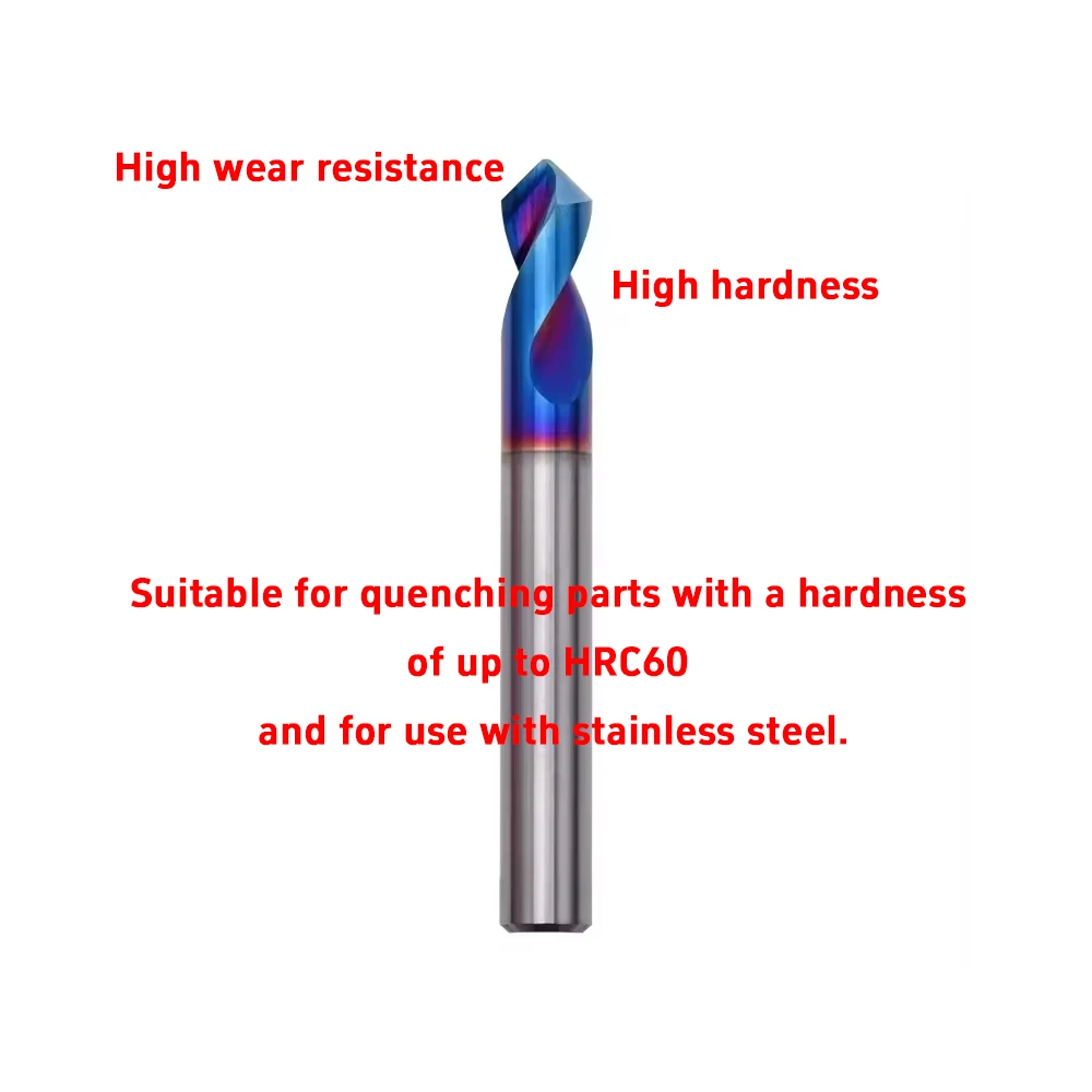 Limited Product: Nano Blue High-hardness 90-degree, 120, 60 Centering Drill, Double-edge Chamfering Cutter, Tungsten Steel