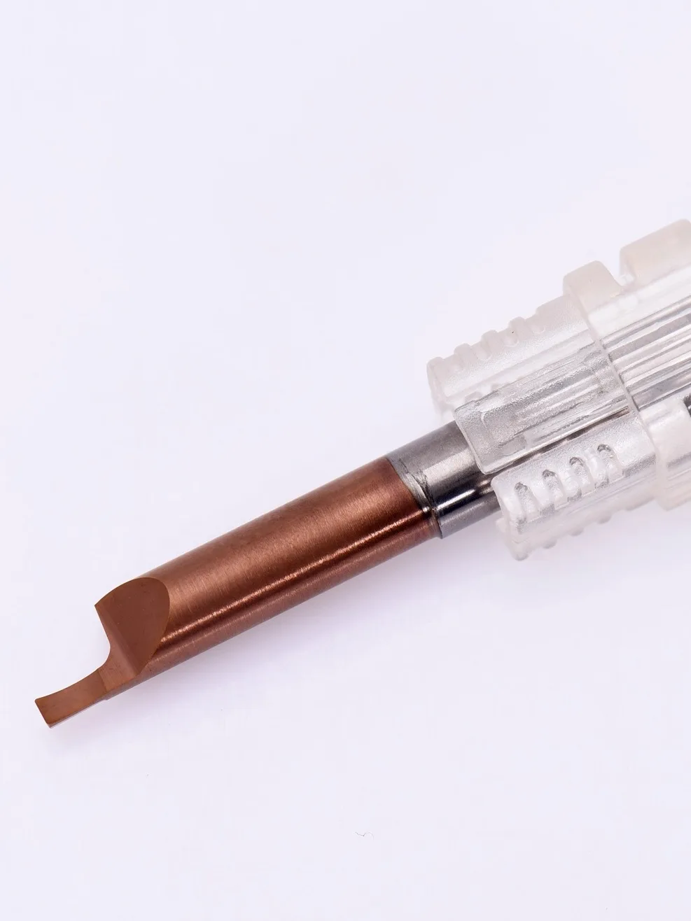 Small Hole End Face Grooving Tool St-Mfr 4B1.0 L15-27.3L T2.0 Bronze Coating Inclined Positioning OEM Customizable