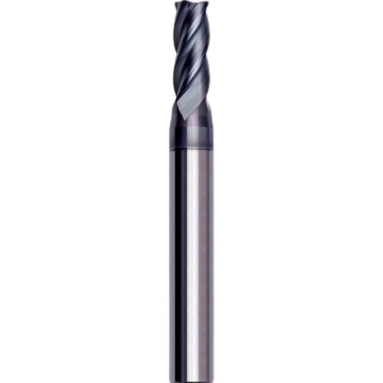60-degree AlTin Coated Hard Alloy 4-edge End Mill 2 Flutes HRC45 Milling Cutters Stainless 304P20P22 OEM High-efficiency Cutting