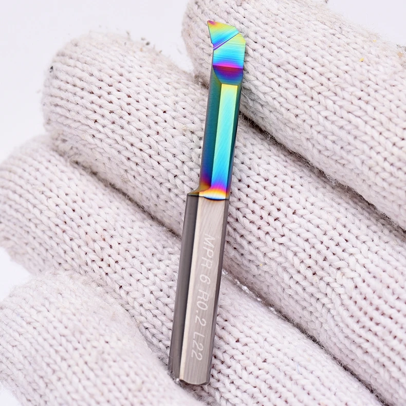 KEUE CNC MPR 4R0.2L22 Series Small Hole Boring Cutter Copying Diameter Colorful OEM Titanium Aluminum Nitride Coated 45HRC