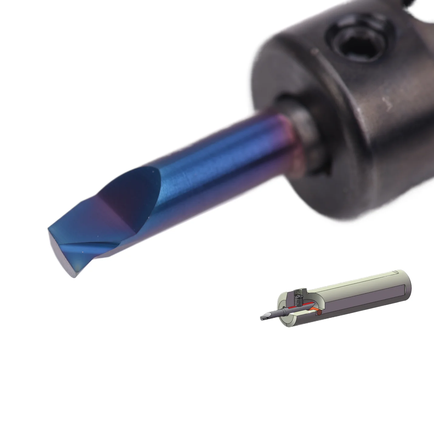 Inclined Positioning Sante ST-MPR 6R0.2L 20-nanometer Blue Special Boring Tool 18mm Nano Blue Coated for Profiling Processing