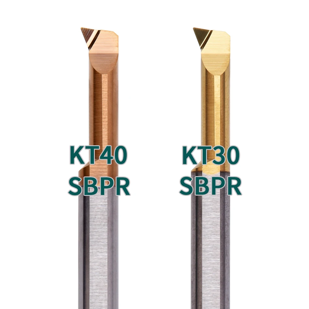 Gold Coated Carbide Internal Boring Tool R0.1 - High Precision CNC Lathe Tool For Small Diameter Machining SBPR4 8L