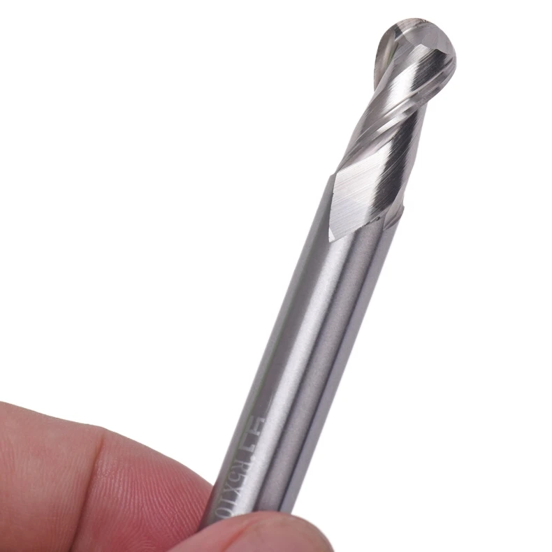 YJ Computerized Ball-end Milling Cutter Fully Ground 2-edge R R0.5, R1, R2, R3, R4, R5, R6