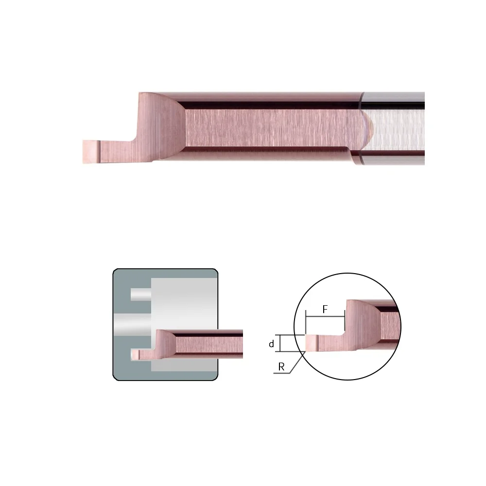 Micro-Diameter Tungsten Steel CNC Boring Tool End Face Grooving Stainless Steel Parts Processing Boring Bar Carbide Material