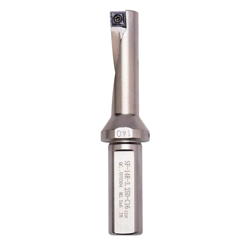 Single-Flute U Drill TCAP Drill-Boring Integrated Tool Holder Quick Drill Bit Q/XCMT04 Special Solid Carbide Inserts Drilling