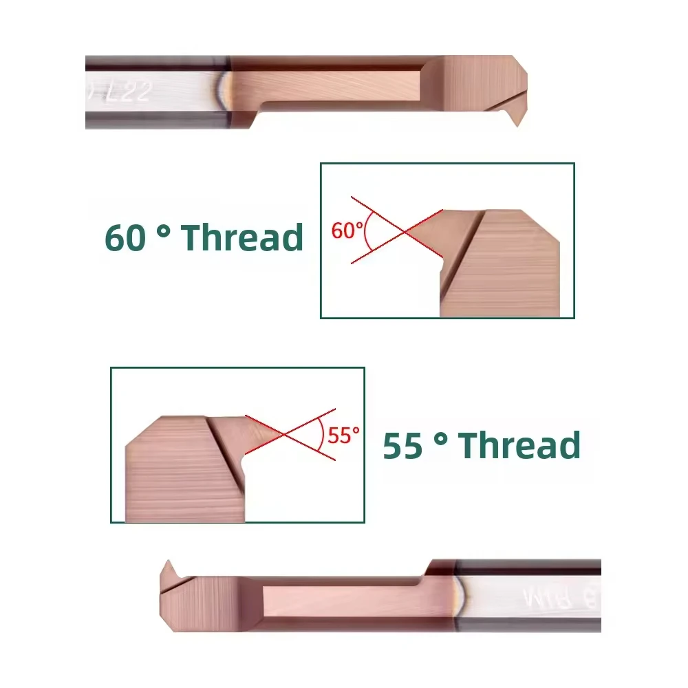 MIR 4A60 L15 Boring Tool 60Degree Alloy Small Tooth Cutter Bar Tungsten Steel Internal Hole Thread Cutting Precision Tool