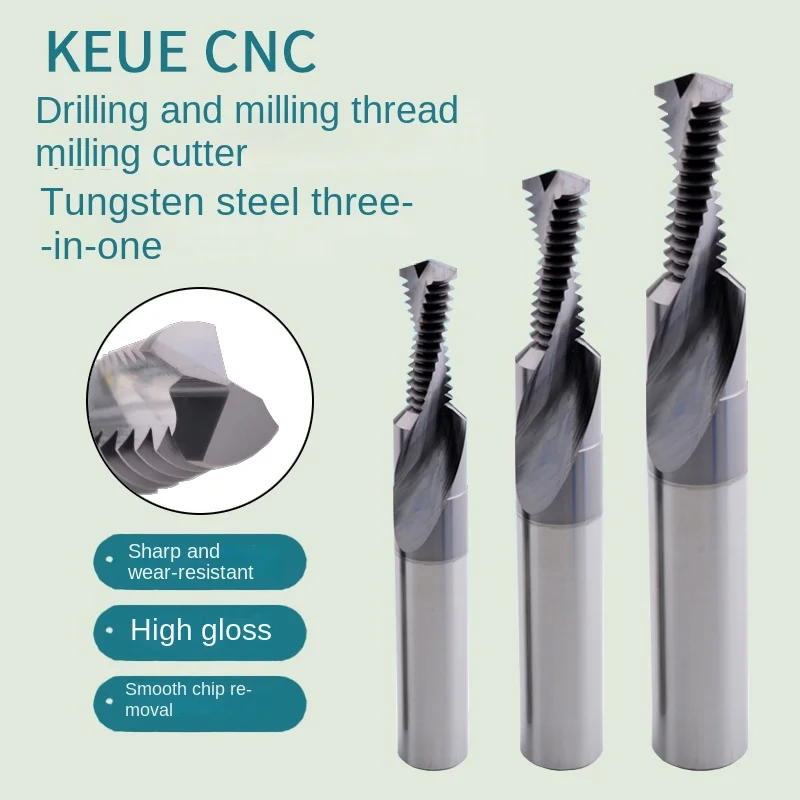 Carbide Altin 45HRC Horizontal Milling Machine Colorful Thread Milling Cutter ODM Customizable 3 Flutes Multifunctional