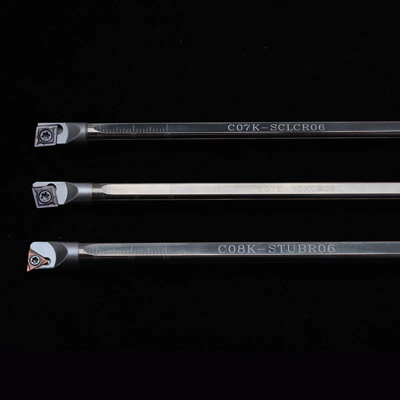 SENBIDA Tungsten Steel Anti-Seismic Turning Tool Holder Model C07K/C08K Stubr06 Swubr06 Sclcr04 06 Sdqcr07 92 Hardness 7/8mm