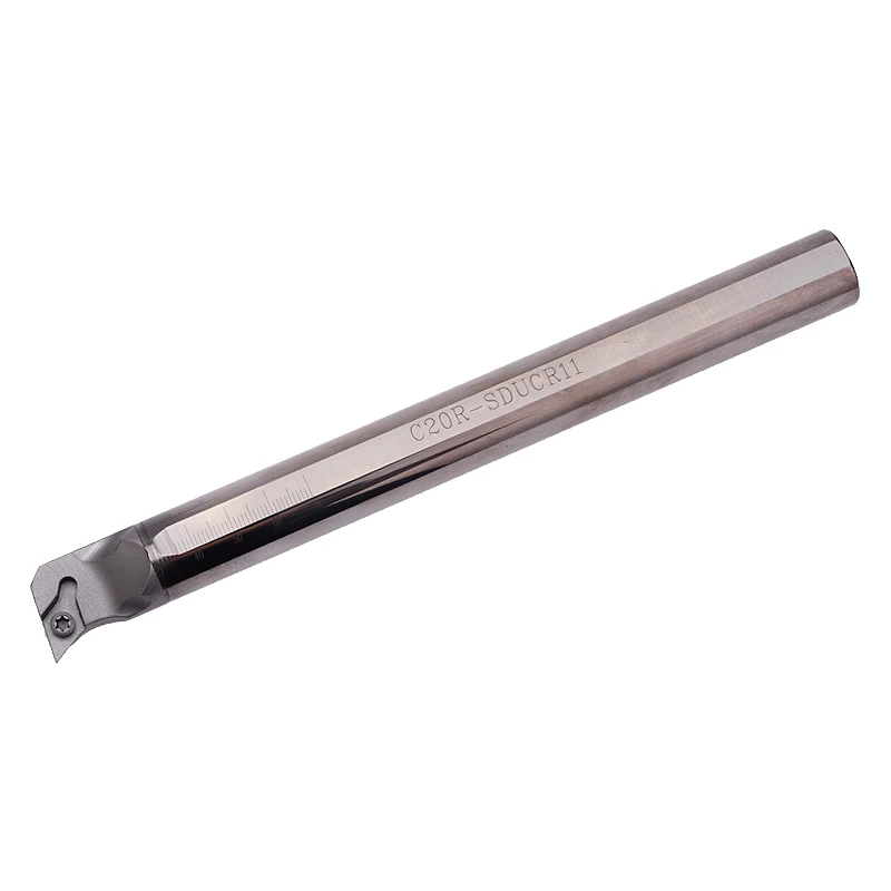 Anti-Seismic Tungsten Steel CNC Boring Carbide Turning Tool YUAN-01 PVD 1/4in Blade HRC60 Small Hole Internal Cutter Rod