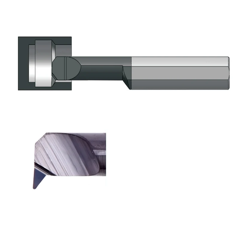 KEUE CNC Solid Carbide Sbqr4 10L R0.1 Machining Tool Stainless Steel Boring Centering Machine Small Hole Chamfering Profile