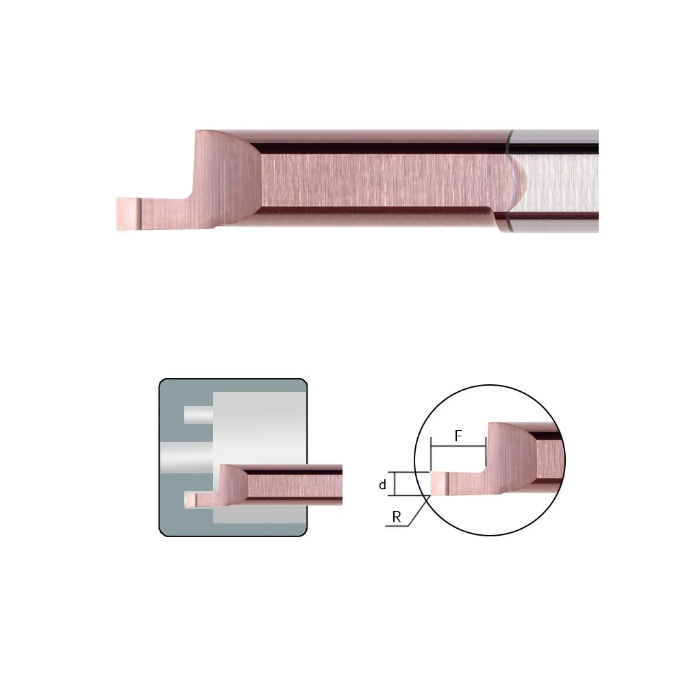Tungsten Steel End Mill MFR/L Micro Small Diameter CNC Model KT40 MFR4 15L W0.5 for Processing Steel and Stainless Steel