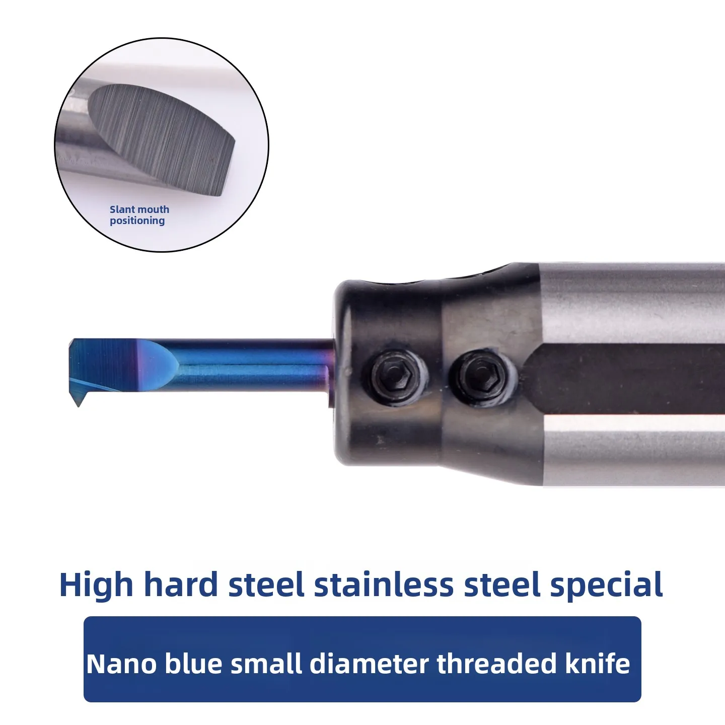 Ken Yi St-Mir 6A60 L15 High Hardness Stainless Steel Thread Knife Oblique Positioning Internal Thread Drill Bits 6mm Shank 60mm